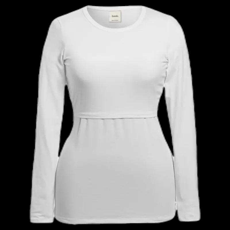 Boob Classic LS Top White Vit Best