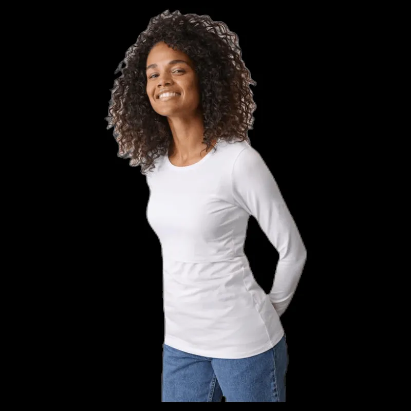 Boob Classic LS Top White Vit Best