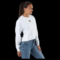 Puma Classics Cropped Crew White Vit Outlet