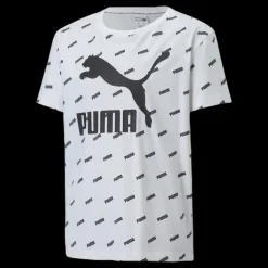 Discount Puma Classics Graphics Tee G White/Black Vit