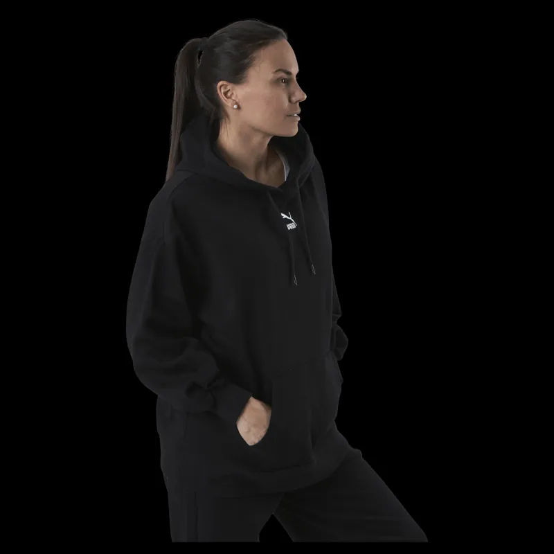 Clearance Puma Classics Oversized Hoodie Black Svart