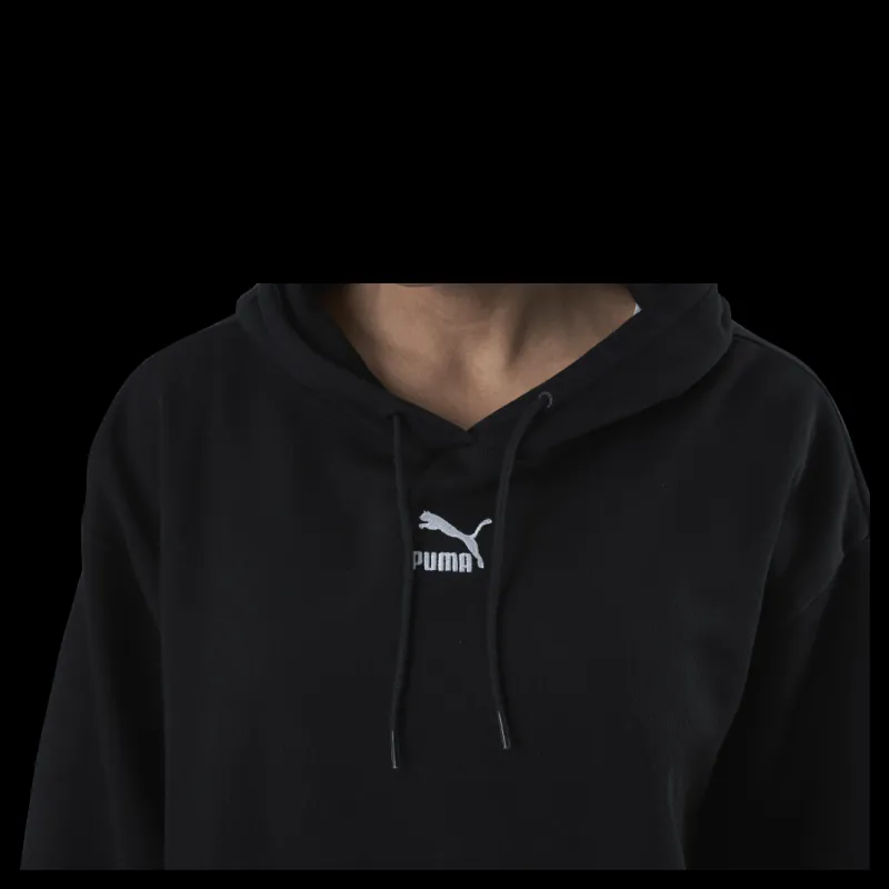 Clearance Puma Classics Oversized Hoodie Black Svart