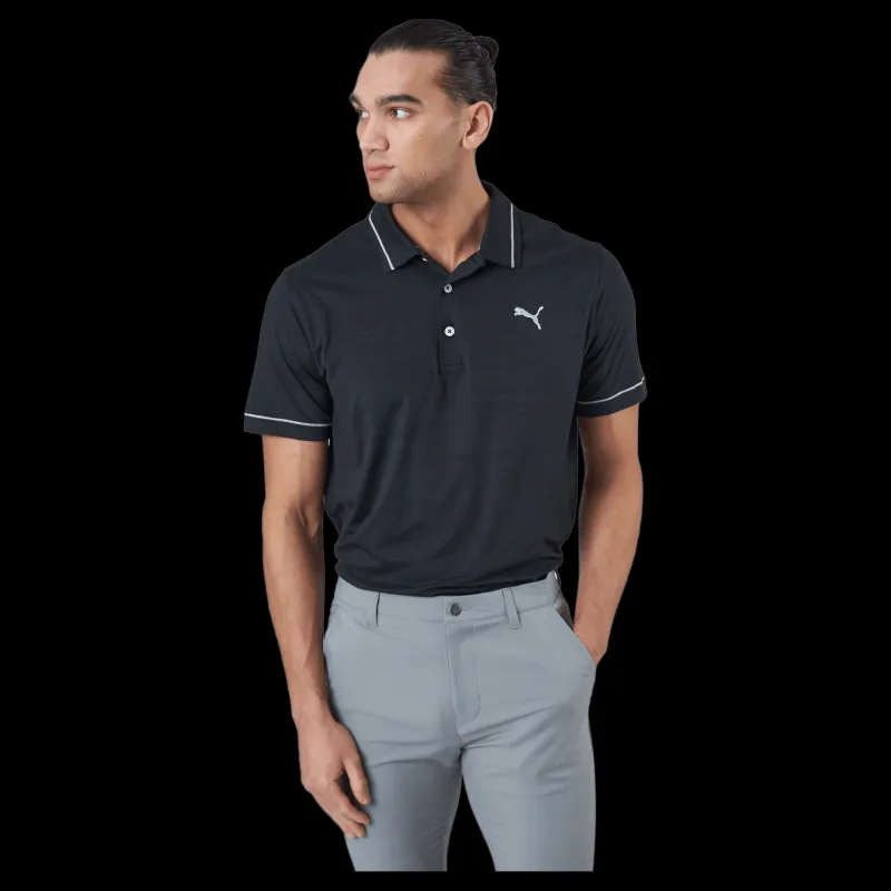Puma Golf Cloudspun Monarch Polo Puma Black Heather-high Rise Svart Online