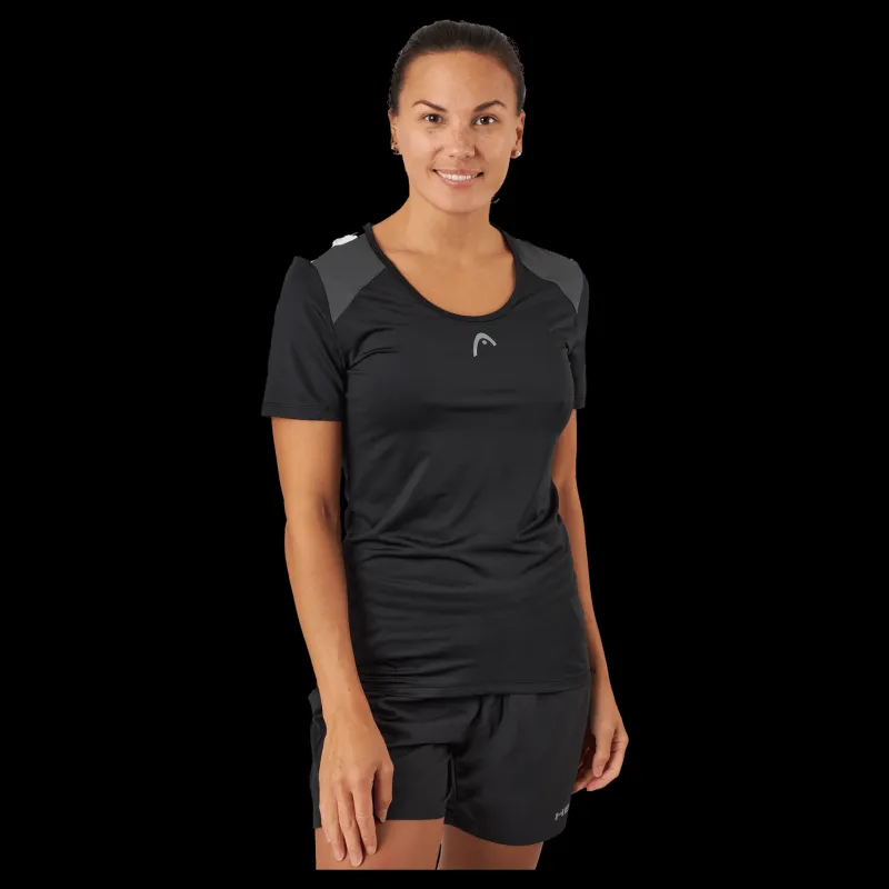 Head Club 22 Tech T-shirt Women Black Svart
