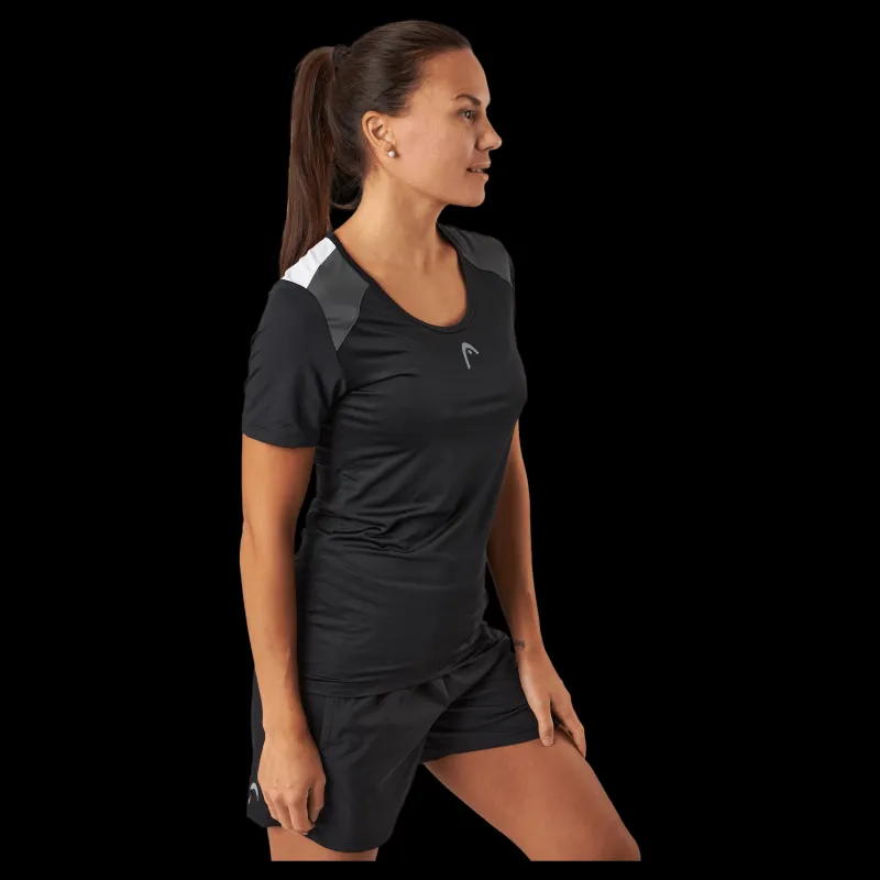 Head Club 22 Tech T-shirt Women Black Svart
