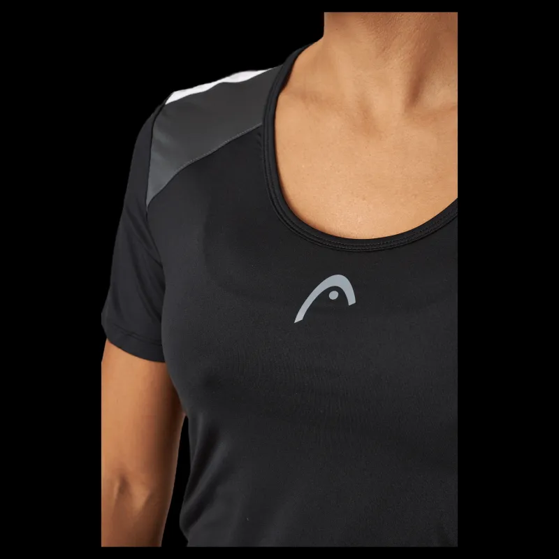 Head Club 22 Tech T-shirt Women Black Svart