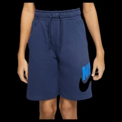 Hot Nike Club Fleece Shorts Junior Blue/White Blå