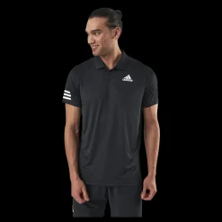 Clearance adidas Tennis Club 3-Stripe Polo Black Svart