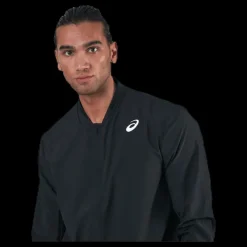 Best ASICS Club Woven Jacket Black Svart