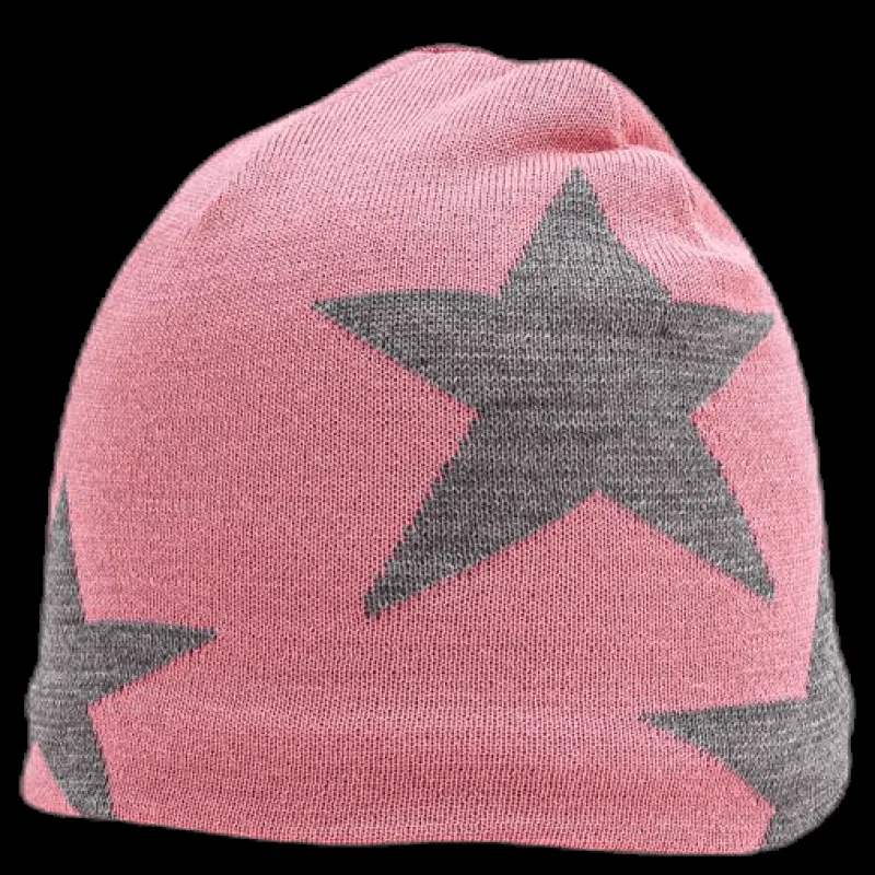Outlet Molo Colder Star Beanie Pink/Grey Rosa och Grå