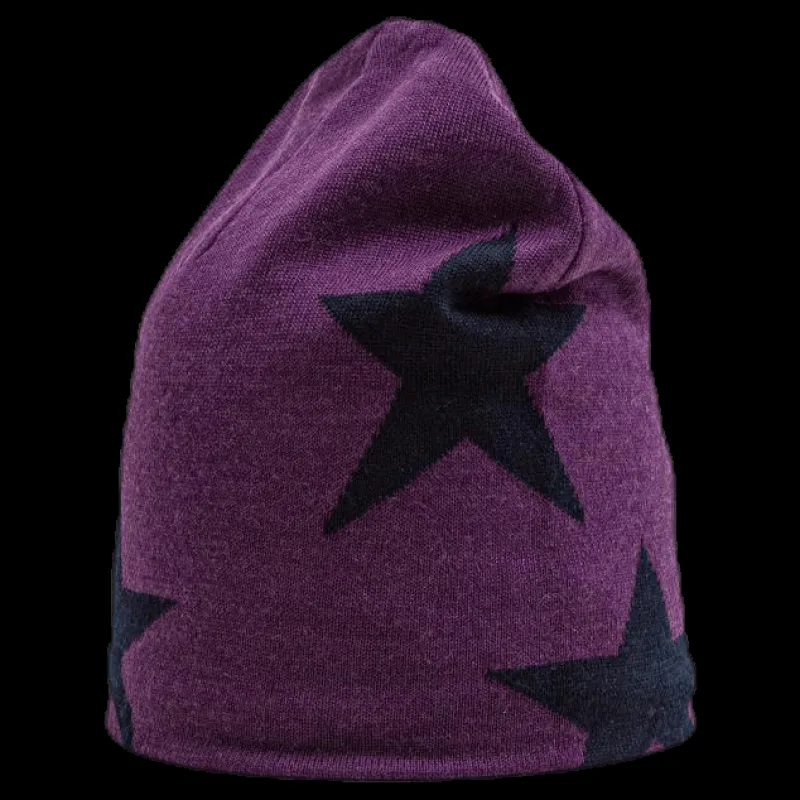 Molo Colder Star Beanie Purple/Black Lila och Svart New