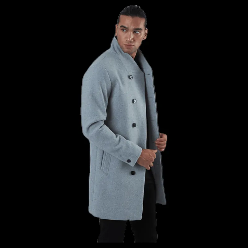 Jack & Jones Collum Wool Coat Grey Grå Clearance