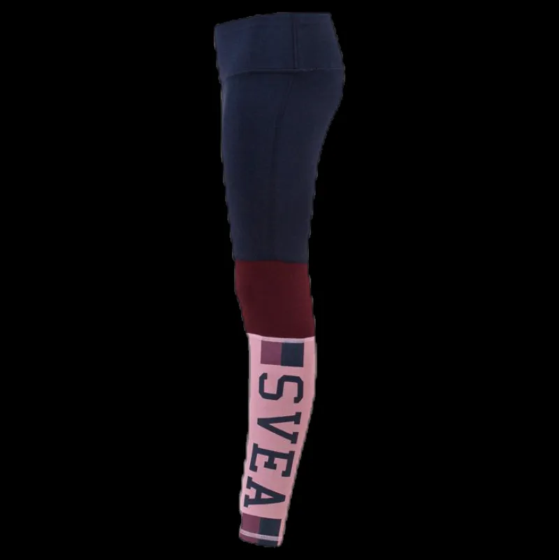 Svea Color Block Junior Tights Blue/Pink Blå och Rosa