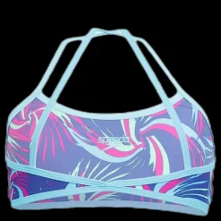 Clearance Speedo Colour Melt Allover Crop 2 Piece Blue Blå