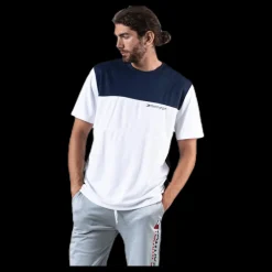 Online Tommy Hilfiger Sport Colourblock Logo Tee White Vit