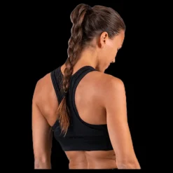 Hot Stay in place Compression Sports Bra Black Svart