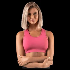 Outlet Stay in place Compression Sports Bra C/D Pink Rosa