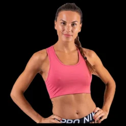 Stay in place Compression Sports Bra Pink Rosa Clearance