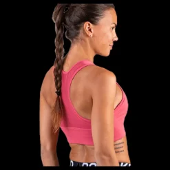 Stay in place Compression Sports Bra Pink Rosa Clearance