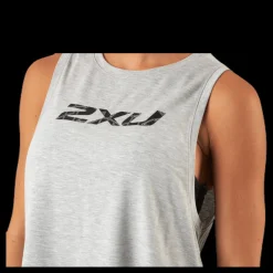 Online 2XU Contender Crop Tank-W Grey Grå