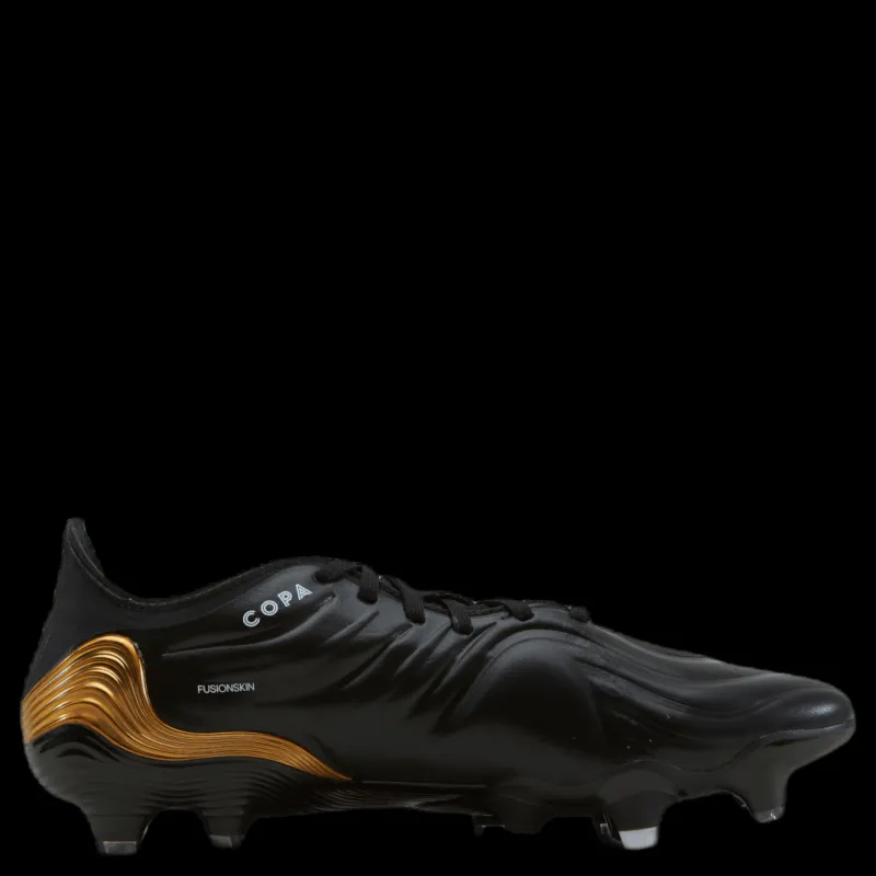 adidas Copa Sense.1 Firm Ground Boots Core Black / Cloud White / Gold Metallic Svart Clearance