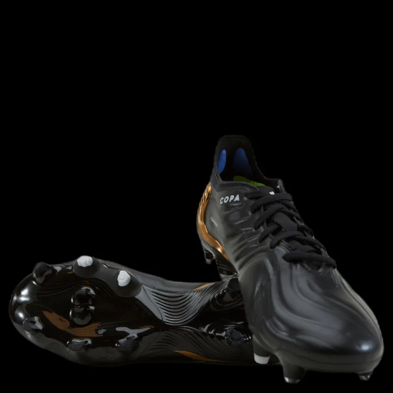 adidas Copa Sense.1 Firm Ground Boots Core Black / Cloud White / Gold Metallic Svart Clearance