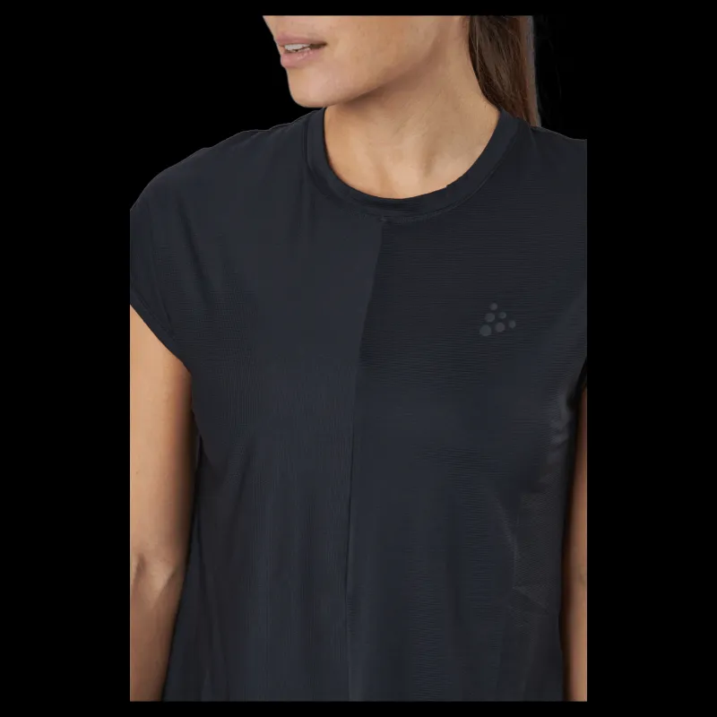 Hot Craft Core Charge Rib Tee W Black Svart