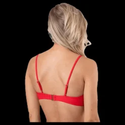 New Calvin Klein Core Solid Structured Bandeau Red Röd
