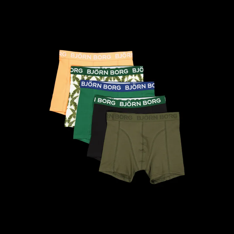 Björn Borg Cotton Stretch Boxer 5p Multipack 6 Grön Clearance