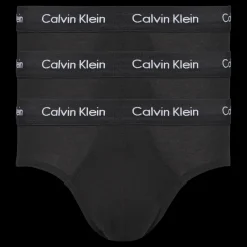 Calvin Klein Cotton Stretch 3P Hip Brief Black Svart Sale
