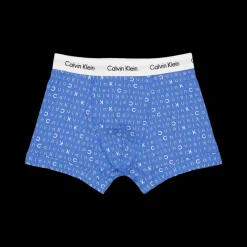 New Calvin Klein Cotton Stretch Trunk 3pk Multi Blå
