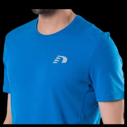 Newline Cotton/Poly Tee Blue Blå Best