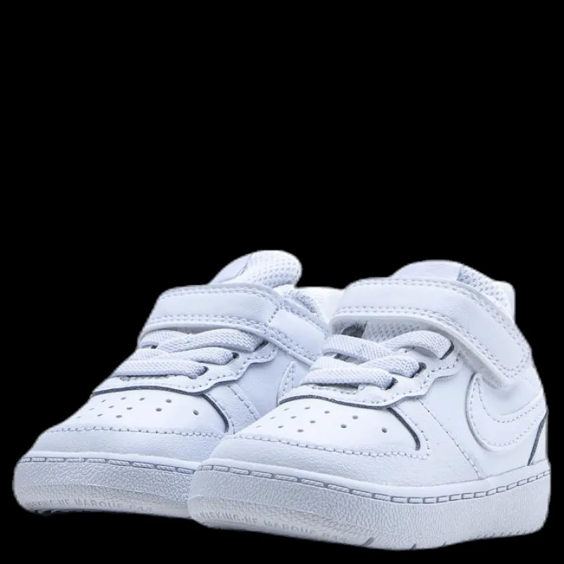 Nike Court Borough Low 2 Baby/Toddler Shoes WHITE/WHITE-WHITE Vit Clearance