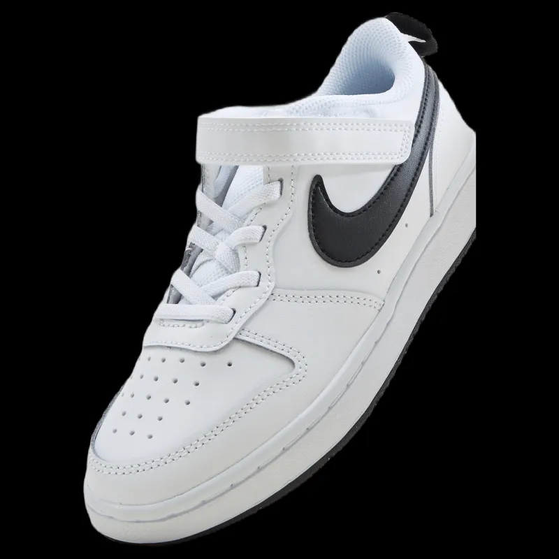 Clearance Nike Court Borough Low 2 Little Kids' Shoes WHITE/BLACK Vit
