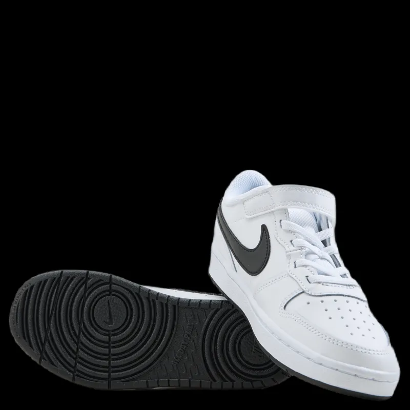 Clearance Nike Court Borough Low 2 Little Kids' Shoes WHITE/BLACK Vit