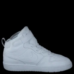 Nike Court Borough Mid 2 Little Kids' Shoes WHITE/WHITE-WHITE Vit Discount