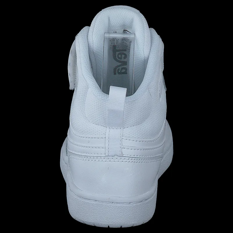 Nike Court Borough Mid 2 Little Kids' Shoes WHITE/WHITE-WHITE Vit Discount