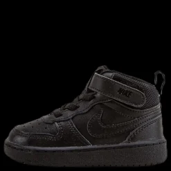 New Nike Court Borough Mid Sneaker TD Black Svart