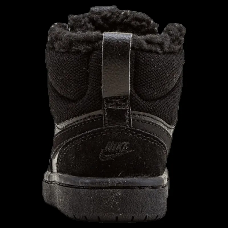 Nike Court Borough Mid Winterized PS Little kids Black Svart Clearance