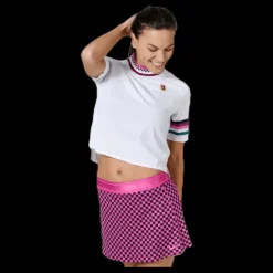 New Nike Court Breathe Top Pink/White Vit