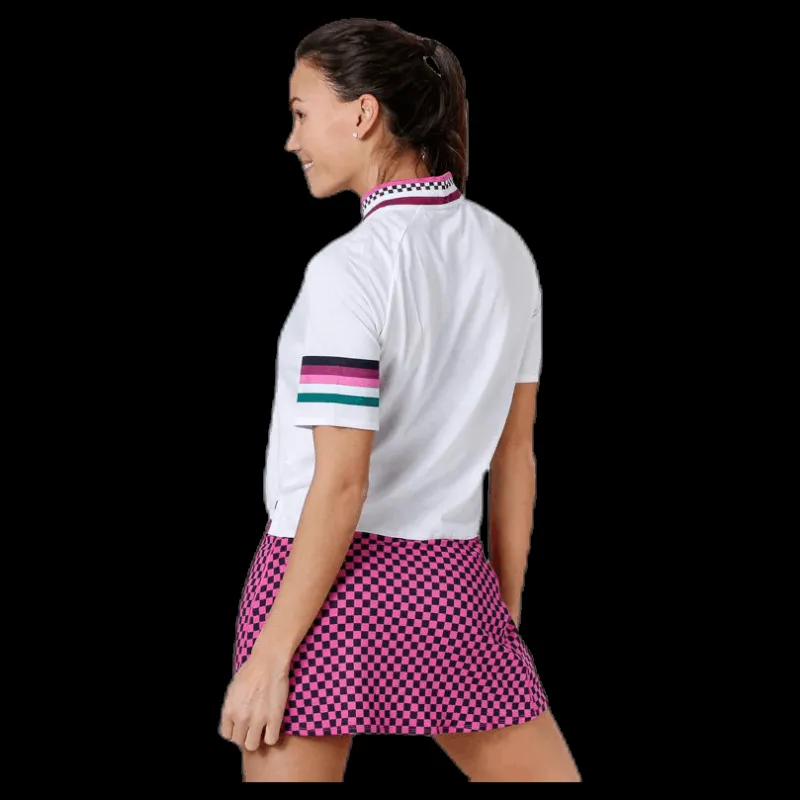 New Nike Court Breathe Top Pink/White Vit