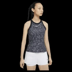 Nike Court Dry Printed Tank White/Black Flerfärgad Discount