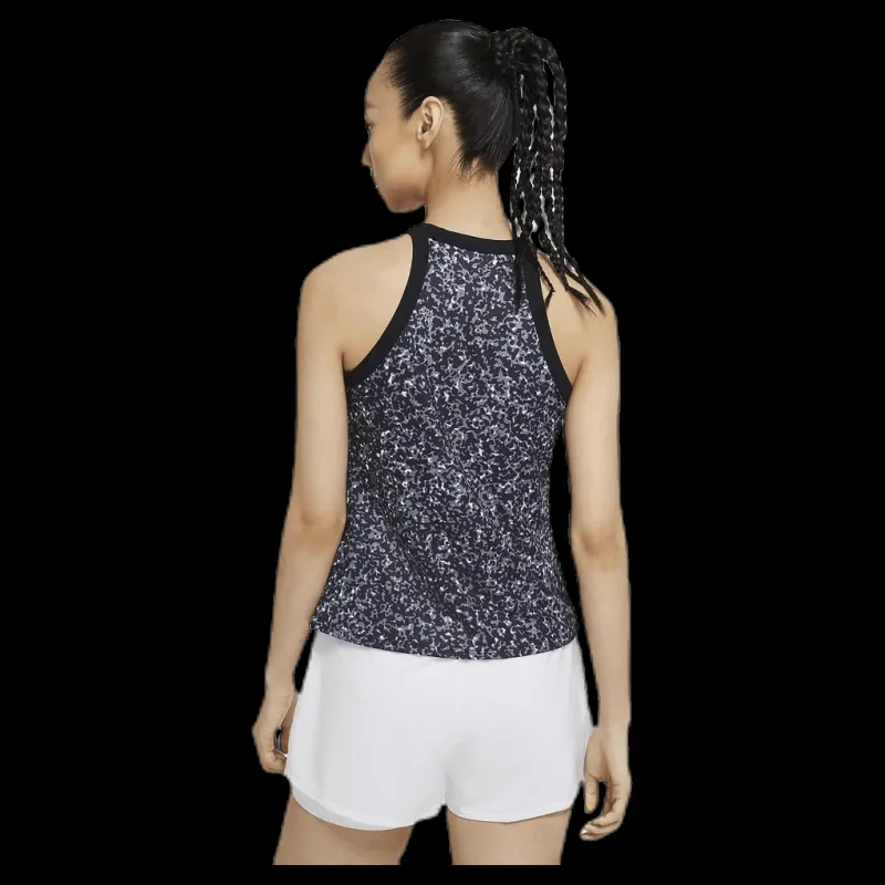 Nike Court Dry Printed Tank White/Black Flerfärgad Discount