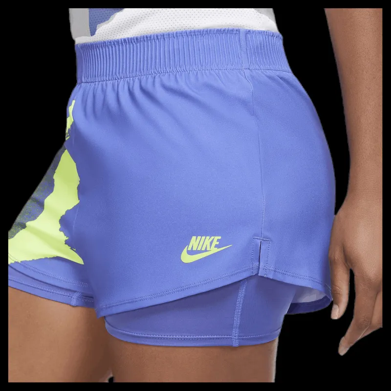 Outlet Nike Court Slam Shorts Blue/Green Blå