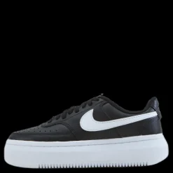 Nike Court Vision Alta Leather Wome Black/white Svart Clearance