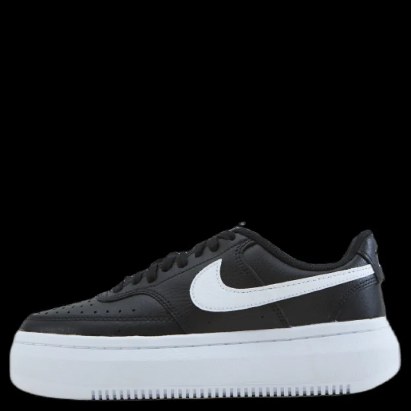 Nike Court Vision Alta Leather Wome Black/white Svart Clearance