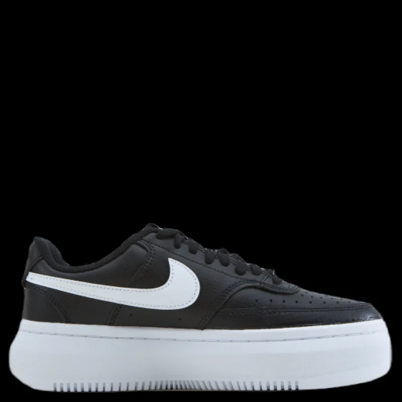 Nike Court Vision Alta Leather Wome Black/white Svart Clearance