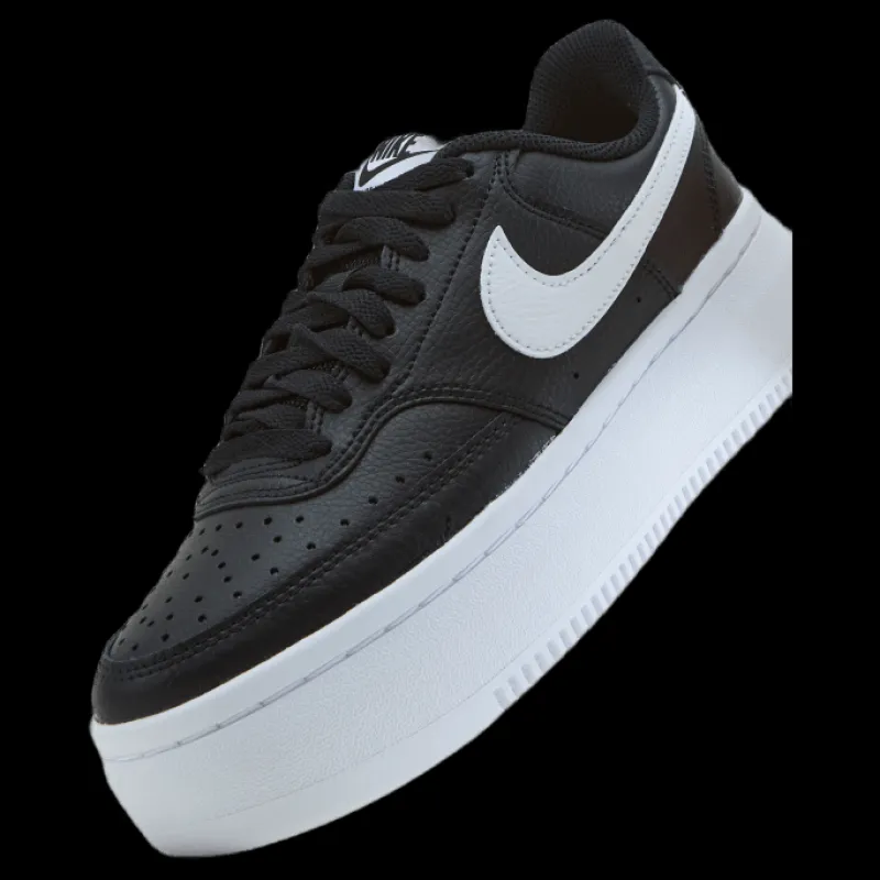 Nike Court Vision Alta Leather Wome Black/white Svart Clearance