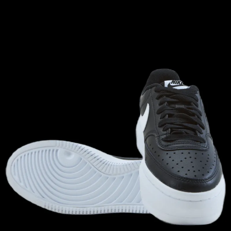 Nike Court Vision Alta Leather Wome Black/white Svart Clearance