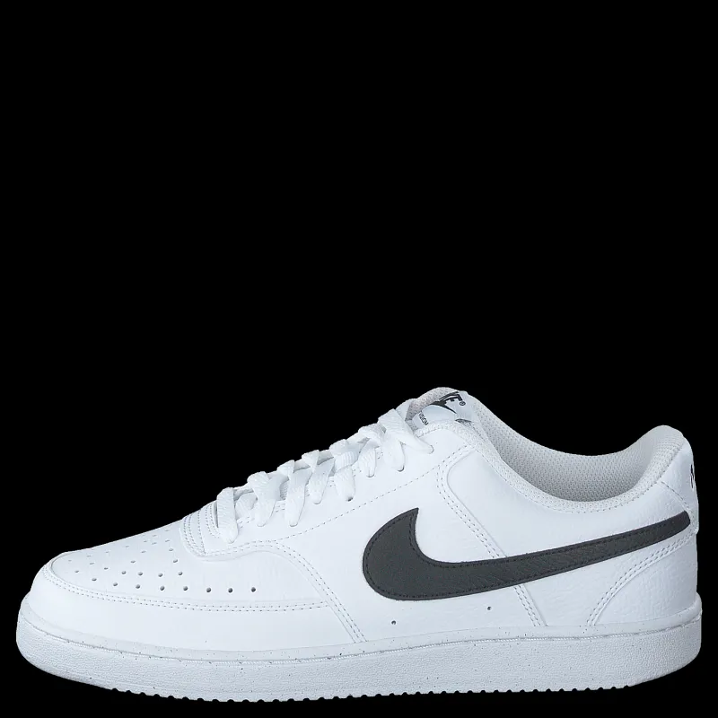 Nike Court Vision Low Next Nature Men's Shoes WHITE/BLACK-WHITE Vit och Svart